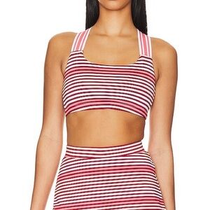 EleVen by Venus Williams Cute League Bra - Coral Stripe